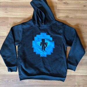 Black and Blue Minecraft Graphic Hoodie